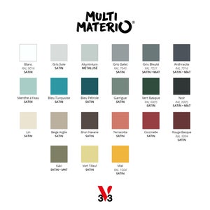 Peinture multimateriaux exterieure Multimaterio V33 bleu turquoise satine 0.125