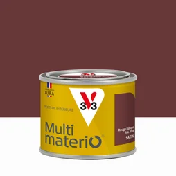 Peinture multimateriaux exterieure Multimaterio V33 rouge basque satine 0.125 l