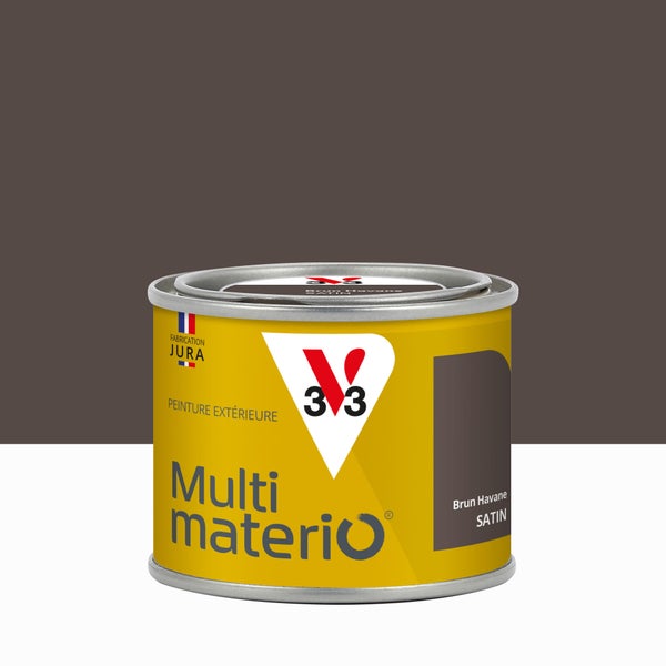 Peinture multimateriaux exterieure Multimaterio V33 brun havane satine 0.125 l