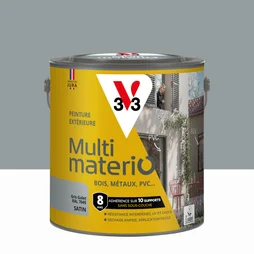 Peinture multimateriaux exterieure Multimaterio V33 gris galet satine 2 l