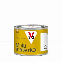 Peinture multimateriaux exterieure Multimaterio V33 blanc satine 0.125 l