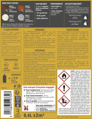 Bombe de peinture Multimaterio V33 rouge basque satine 400 ml