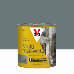 Peinture exterieure Multimaterio V33 gris bleute satine 0.5 l