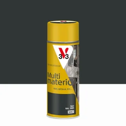 Bombe de peinture Multimaterio V33 noir mat 400 ml