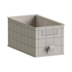 Panier SPACEO Evo'm quadrille bleu H.16 x l.18 x P.35 cm