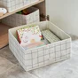 Panier SPACEO Evo'm quadrille bleu H.16 x l.36 x P.35 cm