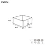 Panier SPACEO Evo'm quadrille bleu H.16 x l.36 x P.35 cm