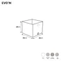 Panier SPACEO Evo'm feuilles terracotta H.29 x l.36 x P.35 cm