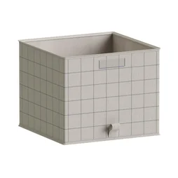 Panier SPACEO Evo'm quadrille bleu H.29 x l.36 x P.35 cm