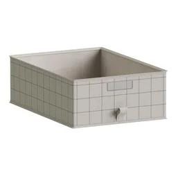 Panier SPACEO Evo'm quadrille bleu H.16 x l.36 x P.50 cm