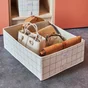 Panier SPACEO Evo'm quadrille bleu H.16 x l.36 x P.50 cm