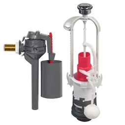 Ensemble chasse d'eau complet à étrier et double poussoir WIRQUIN