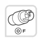 Fiche coaxiale 9,52mm, femelle, doré, LEXMAN