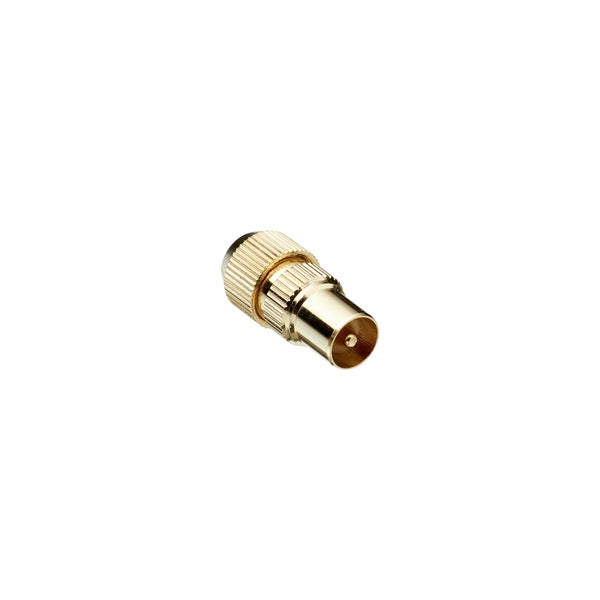 Fiche coaxiale 9,52mm, mâle, doré, LEXMAN