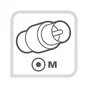 Fiche coaxiale 9,52mm, mâle, doré, LEXMAN