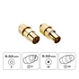 Lot de 2 fiches coaxiale tv, 9,52mm, mâle/femelle, or, LEXMAN