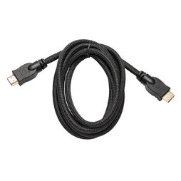Câble hdmi 2.0, 2m textil, mâle/mâle, noir, LEXMAN