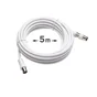 Cordon coaxial 9,5mm,  5m, femelle/mâle+adaptateur mâle/mâle, LEXMAN