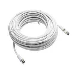 Cordon coaxial 9,5mm, 20m, femelle/mâle+adaptateur mâle/mâle, LEXMAN