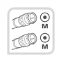 Prolongateur satellite RG59, 1,5m, mâle/mâle, blanc, LEXMAN