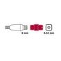 Raccord coaxial, 9,52mm, mâle/femelle, LEXMAN