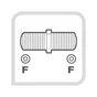 Raccord coaxial tv, femelle/femelle, LEXMAN
