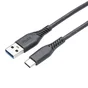 Câble éco-conçu USB A/USB C, 2m, noir, LEXMAN