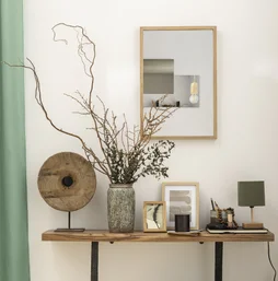 Miroir rectangulaire Milo chêne clair, l.42 x H.62 cm