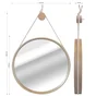 Miroir rond en bois de chêne Nordik Cord, INSPIRE, diam. 57.5 cm