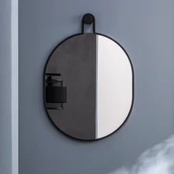Miroir pendule, INSPIRE, l.50 X H.70 cm noir