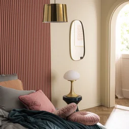 Miroir ovale Glam laiton, l.40 x H.78 cm
