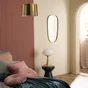 Miroir ovale Glam laiton, l.40 x H.78 cm