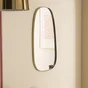 Miroir ovale Glam laiton, l.40 x H.78 cm