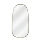 Miroir ovale Glam laiton, l.40 x H.78 cm