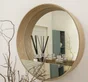 Miroir Nordik Tableto, rond diam. 56 cm, chêne, Inspire