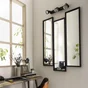 Miroir rectangulaire Atelier, INSPIRE, l.30 X H.110 cm noir