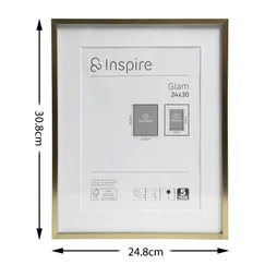Cadre en laiton, INSPIRE Glam, l.24 X H.30 cm