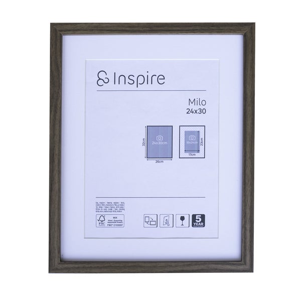 Cadre Milo Noyer, INSPIRE, l.24 X H.30 cm