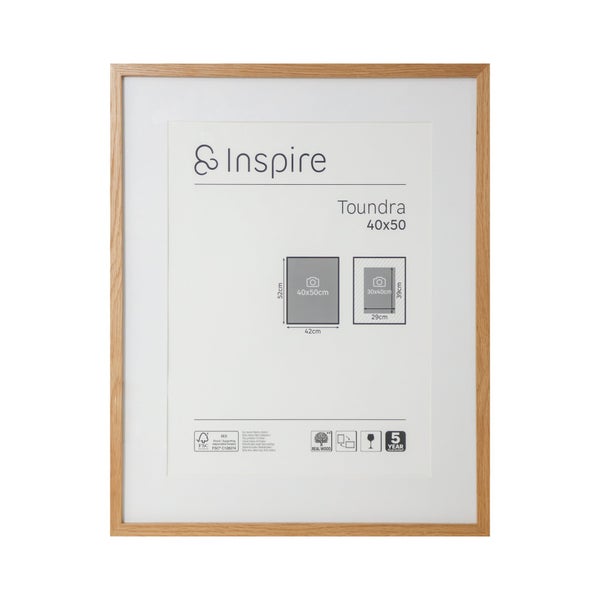 Cadre en bois, INSPIRE Toundra, l.40 X H.50 cm