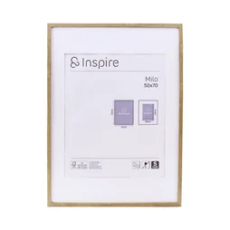 Cadre en bois de chêne Milo, INSPIRE, l.50 X H.70 cm