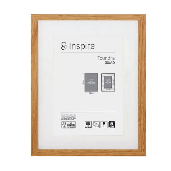 Cadre en bois, INSPIRE Toundra, l.30 X H.40 cm