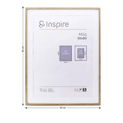Cadre en bois de chêne Milo, INSPIRE, l.60 X H.80 cm