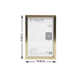 Cadre en laiton, INSPIRE Glam, l.10 X H.15 cm