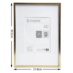 Cadre en laiton, INSPIRE Glam, l.21 X H.30 cm
