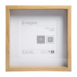 Cadre bois vitrine, Milo, l.30 X H.30 cm, chêne, INSPIRE