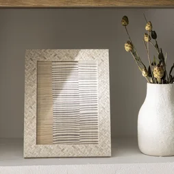 Cadre Palmeta, H.29.7 x l.21 cm beige, INSPIRE