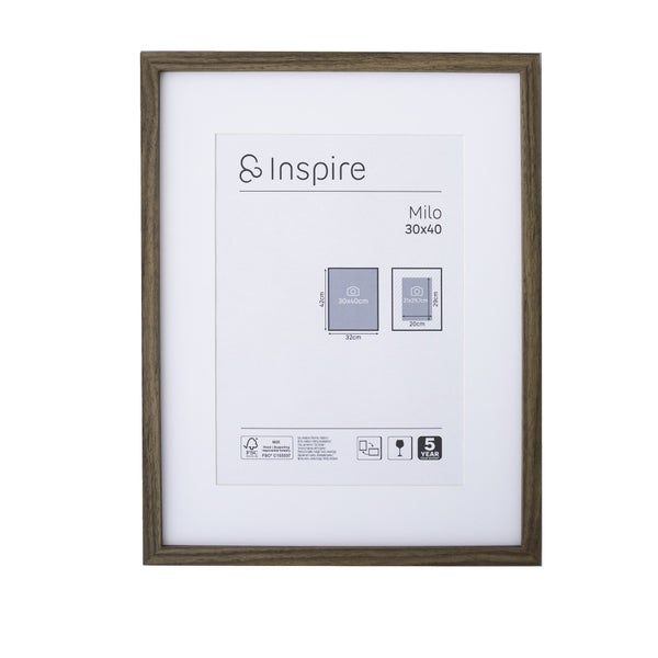 Cadre Milo Noyer, INSPIRE, l.30 X H.40 cm