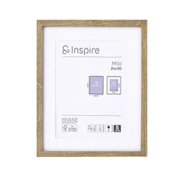 Cadre en bois de chêne Milo, INSPIRE, l.24 X H.30 cm