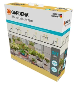 Kit d'arrosage goutte-à-goutte pour balcon -15 plantes GARDENA 13402-26