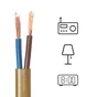 Câble électrique h03vvhf, LEXMAN, 2 x 0.75 mm2 or 10 m